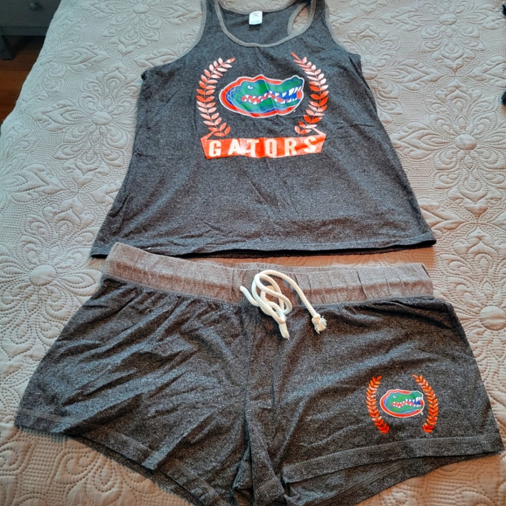 University of Florida UF Gators shorts and tank pajamas or casual.